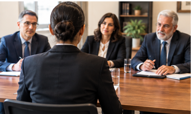 Professional board interview and evaluation