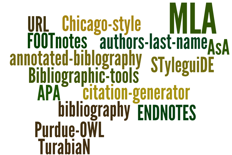 Various types of citation style guides